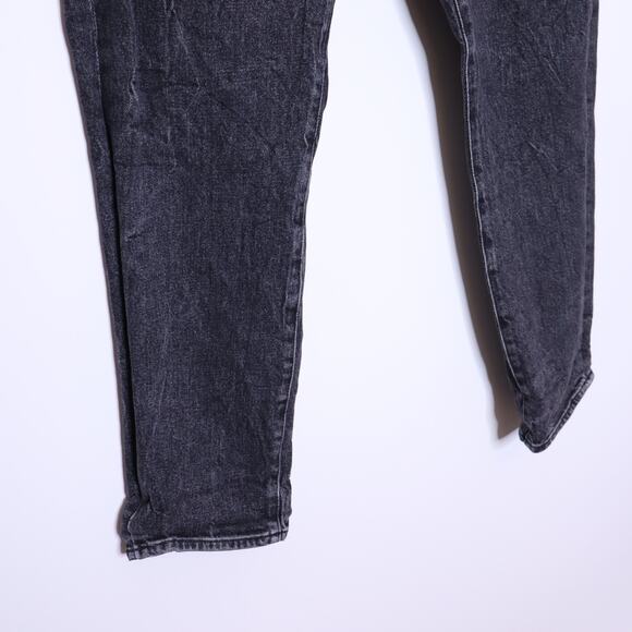 FRAME Le Garçon Straight Ankle Jeans Edgy Black Mid Rise Crinkle Women's 32 - Picture 4 of 10